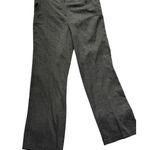 Larry Levine High-Waisted Wide Leg Trousers Size 10 Dark Gray Herringbone Photo 0