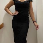 Roberto Cavalli Sweetheart Neckline MIDI Black Dress Photo 4