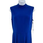 Mac Duggal  IEENA Double Slit High Neck Gown Royal Blue Sleeveless Gown Dress Photo 8