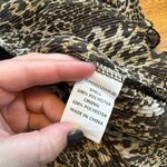 MELLODAY  Womens Small Cheetah Print Animal High Neck Short Sleeve Ruffle Dress Photo 9