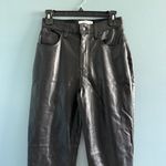 Abercrombie & Fitch The 90’s Straight Ultra High Rise Vegan Leather Pants Photo 1