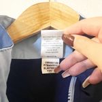 Blair  women’s blue floral embroidered 100% polyester windbreaker full zip jacket Photo 3