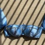 Nasty Gal NWT Light Blue Rhinestone Bralette, Size 4 Photo 0