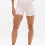 Athleta L Ultra High Rise Pacesetter 4" Shortie Bike Shorts Shell Pink Large Photo 0