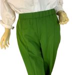 VINTAGE CIRCA 1970'S ALEX COLMAN GREEN FLARE LEG ELASTIC WAIST PANTS (M) Size M Photo 6