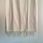 Vince Camuto NWT ‎ New Romantic Feather Trim Beige Midi Straight Skirt Size L Photo 1