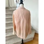 Amadi Oversize Warm Pink Silver Metallic Double Breasted Linen Blazer Size M Photo 4