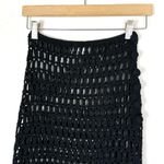 superdown Revolve  Black Crochet Midi Skirt Fringe Photo 4