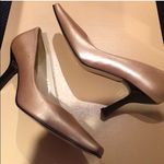 Anne Klein Gold Heel with black shiny heel Photo 1