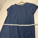 Cuyana Navy Blue Shift Cap Sleeve Career Dress Knee Length Womens Size Large Photo 8