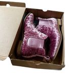 Toms  Ella Faded Rose Pink Crushed Velvet Ankle Boots Women's US 10 EU 42 Photo 2