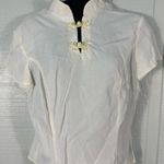 Le chateau Le Cheateau  Vintage Off White Short Sleeve Top Size Small EUC Photo 2