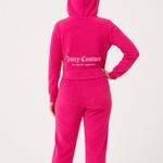 Juicy Couture Vixen Pink Thick Velour Tracksuit Set Zip Hoodie & Joggers NWT M Photo 1