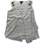 Adele & May Women’s Short Sleeve Top Size Medium Cream White Gold Summer Spring Photo 0