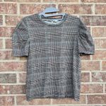 Pam & Gela Glen Plaid Puff Sleeve Cotton Top Size Small Photo 3