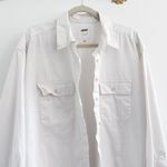 Aerie  White Anytime Fave Button Down Shirt Medium Photo 3