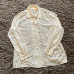 Christie & Jill Vintage 1980s romantic poetcore sheer blouse sz L Photo 0
