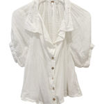 Free People  Gauze Button Front Top White size XS Photo 0