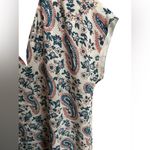 Madewell  Flora Paisley Silk Shift Dress Cap Sleeve Relaxed Boxy Tunic Sz M Photo 6