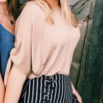 Storia Navy & White Striped Skirt Photo 0