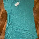 Mododoc tee shirt dress aqua‎ size large casual wear vacation summer spring Green Photo 0