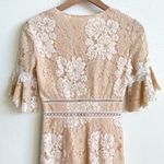 Saylor Ivory Maggy Floral Lace V-Neck Sheath Midi Dress Women's XS Photo 8