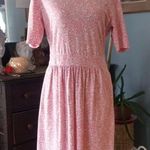 Lands' End  Pink and White Floral Print Fit & Flare Pocket Dress Photo 0