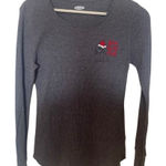 Old Navy  medium bag hum bug thermal long sleeve gray red Christmas Photo 0