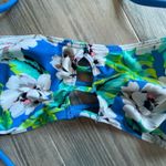 Hollister blue floral bikini top size L Photo 1