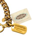 Spartina 449 NWT Dog Tag Gold Plated Link Bracelet Photo 2