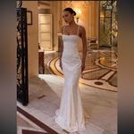 House Of CB  'Joan' Ivory Lace Up‎ Back Maxi Dress NWOT size M Photo 13