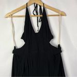 Free People  Lillie Black Layered Halter Maxi Dress M Photo 6
