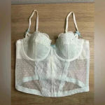 Victoria's Secret Victoria’s Secret I do corset baby blue/white bra size 36B Photo 0