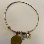 ALEX AND ANI Om Symbol Russian Gold Adjustable Charm Bangle Bracelet Photo 3