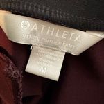 Athleta Venice Pintuck Pants Crop Ankle Pockets Antique Burgundy Wine Medium Photo 3
