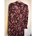 Nordstrom NWT Long Sleeve Floral Print Bow Lurex Dress Photo 6