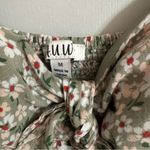 AUW Green Floral Midi Dress Size Medium Photo 3