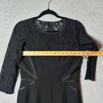 Adrianna Papell  Dress Womens 4 Black Structured Lace Evening Dress Formal‎ Event Photo 5