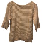 Dana Buchman  Sweater 1/2 Sleeve Knit Tan Gold Shimmer Womens Size Small NWT NEW Photo 0
