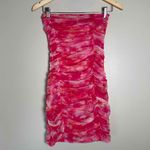 superdown Womens Pink Strapless Ruched Bodycon Micro Mini Dress Small Photo 2
