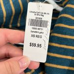 LL Bean Womens Jacket XS NWT $59 Stripe Zip Up Cotton Ultra‎ Soft Teal Knit Photo 4