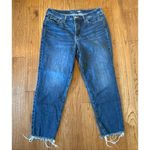 Old Navy  high rise OG straight raw hem jeans size 16 Photo 10