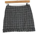 7th Avenue Skirt Women S Black White Tweed Fringe Mini Preppy Old Money Corpcore Photo 2