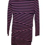 City Triangles Black with Pink Stripe Bodycon Dress Women Small Barbie Photo 0