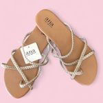 a.n.a NWT Women's Golden Braided Sandals Size 8M Photo 0