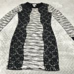 Trixxi Juniors' Three Pink Hearts Marled Lace Bodycon Sweater M Photo 2