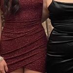 Windsor  dark red sparkly one sleeve mini dress  Photo 2