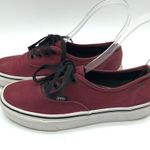Vans  Low Top Sneakers Canvas Lace Up Burgundy Mens 6 Womens 7.5 Photo 2