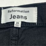 Reformation Jeans Charlie High Rise Jean Short Womens SZ 29 Black Button Fly NEW Photo 1
