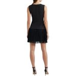 Sam Edelman NWT  Sleeveless Black Pleated Asymmetrical Mini Dress Cocktail Sz 6 Photo 3